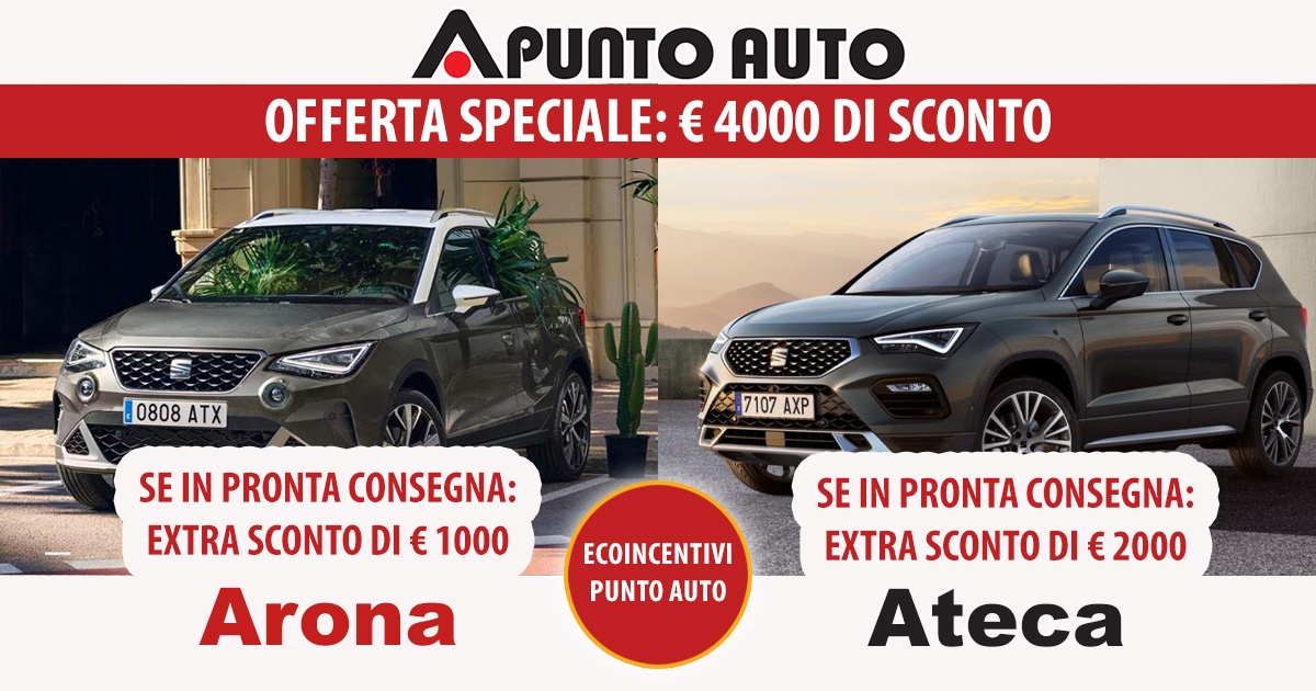 4000 euro di sconti su Seat Arona e Ateca a dicembre